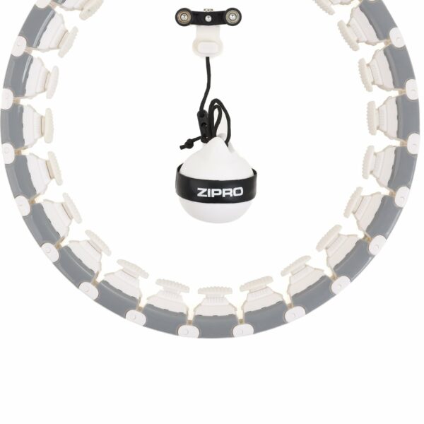 Hula Hoop με Βάρος και Λειτουργία Μασάζ 300–350 mm Λευκό-Γκρι13112339 Zipro