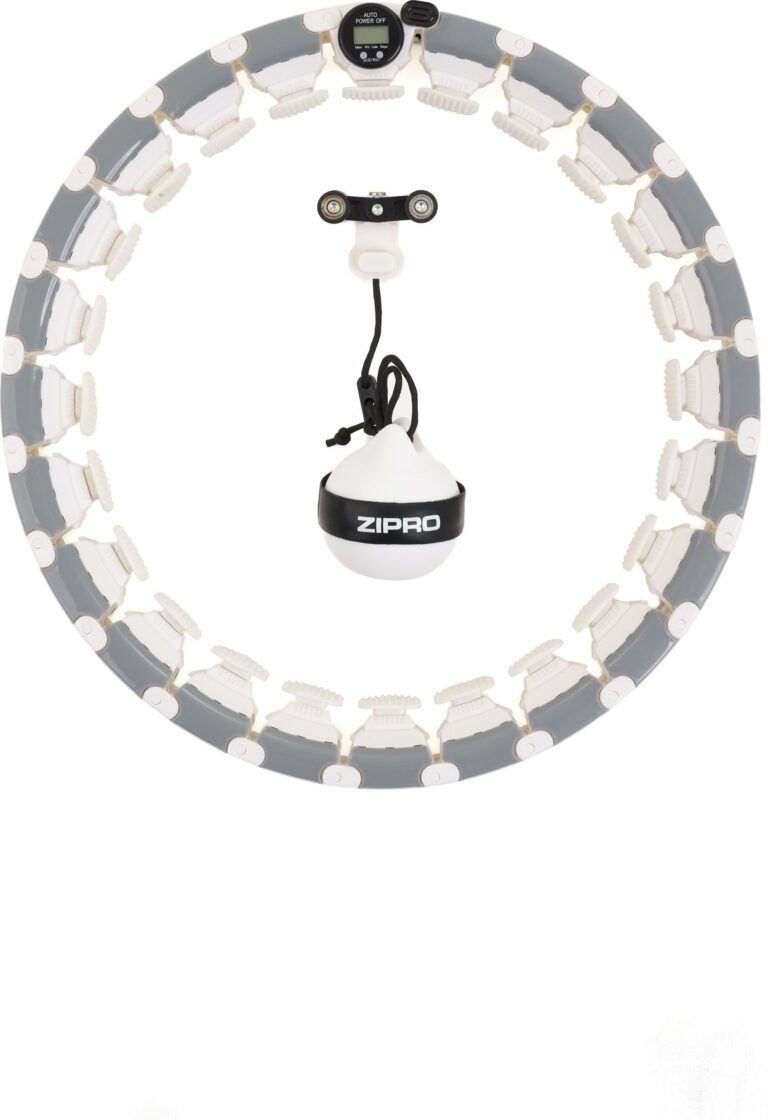 Hula Hoop με Βάρος και Λειτουργία Μασάζ 300–350 mm Λευκό-Γκρι13112339 Zipro