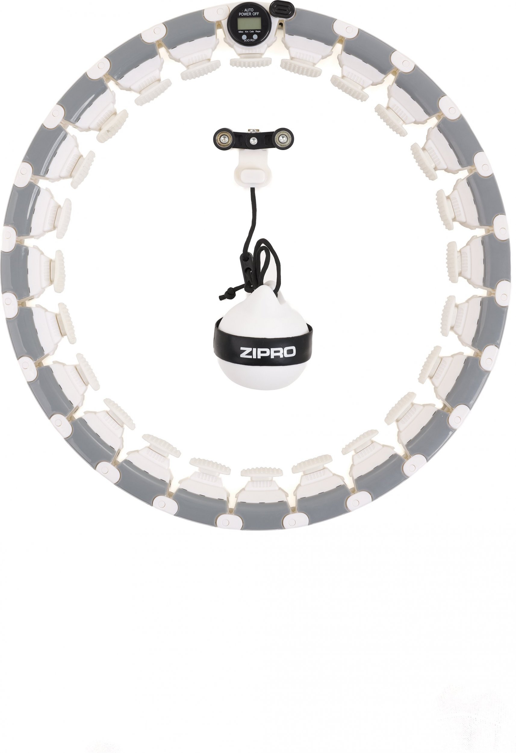 Hula Hoop με Βάρος και Λειτουργία Μασάζ 300–350 mm Λευκό-Γκρι13112339 Zipro Hula Hoop με Βάρος και Λειτουργία Μασάζ 300–350 mm Λευκό-Γκρι13112339 Zipro