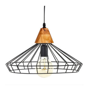 Κρεμαστό Μεταλλικό Μονόφωτο Φωτιστικό Οροφής E27 25 W 38 x 23 cm Atmosphera 145117A - Image 4