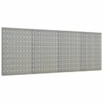 vidaXL Πλάτες Εργαλείων Τοίχου Διάτρητες 4 τεμ. 40 x 58 εκ. Ατσάλινες 145350 - Image 2