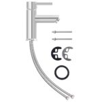 vidaXL Επιτοίχια Βρύση Νιπτήρα με Χρωμέ Φινίρισμα και Στερεά Κατασκευή από Ορείχαλκο 149065 - Image 2