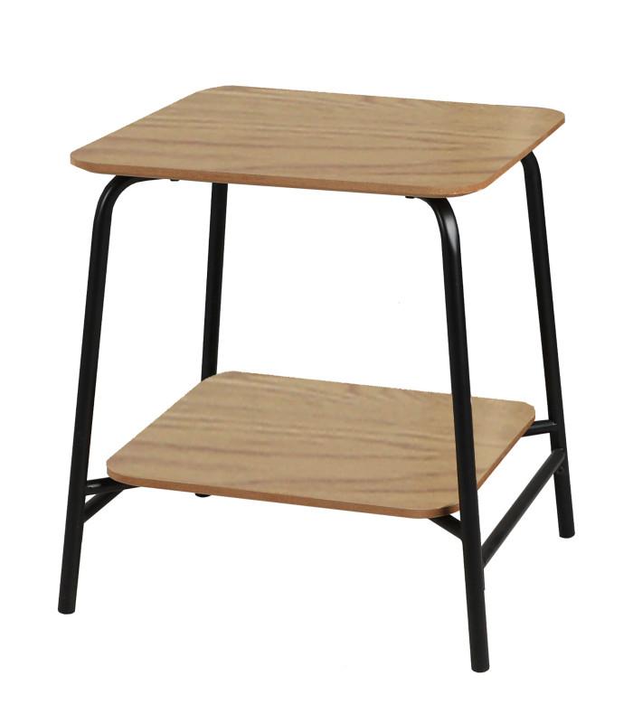 Βοηθητικό Τραπεζάκι Μεταλλικό Μαύρο με Ξύλο 45x45x51 cm Urban Living 151176 Βοηθητικό Τραπεζάκι Μεταλλικό Μαύρο με Ξύλο 45x45x51 cm Urban Living 151176