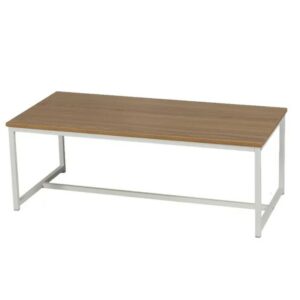 Ξύλινος Πάγκος με Λευκή Μεταλλική Βάση 120x35x46 cm Urban Living 151248 - Image 2