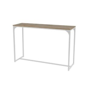 Ξύλινη Κονσόλα με Λευκή Μεταλλική Βάση 120x39xh79cm Urban Living 151254