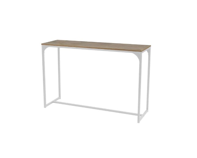 Ξύλινη Κονσόλα με Λευκή Μεταλλική Βάση 120x39xh79cm Urban Living 151254 Ξύλινη Κονσόλα με Λευκή Μεταλλική Βάση 120x39xh79cm Urban Living 151254