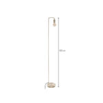 Επιδαπέδιο Μεταλλικό Φωτιστικό E27 40 W 20 x 150 cm Χρώματος Χρυσό Atmosphera 155381A - Image 2