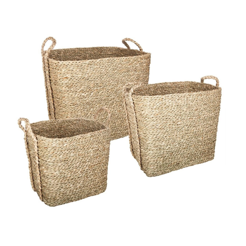Σετ Ψάθινα Καλάθια Αποθήκευσης 44.5 x 41.5 x 39.5 cm 3 τμχ Atmosphera 157048 Σετ Ψάθινα Καλάθια Αποθήκευσης 44.5 x 41.5 x 39.5 cm 3 τμχ Atmosphera 157048