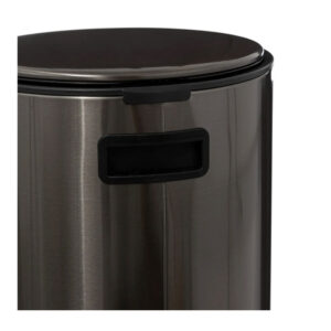 Μεταλλικός Κάδος Απορριμμάτων από Ανοξείδωτο Ατσάλι 30 Lt Black Inox Delta 5Five Simply Smart 164753G - Image 3