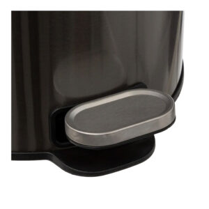 Μεταλλικός Κάδος Απορριμμάτων από Ανοξείδωτο Ατσάλι 30 Lt Black Inox Delta 5Five Simply Smart 164753G - Image 4