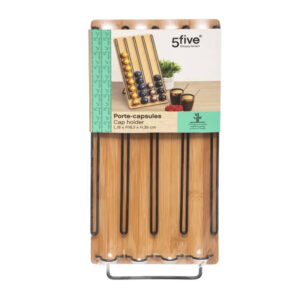 Ξύλινη Βάση για 40 Κάψουλες Καφέ με Μεταλλικό Σκελετό 18 x 5 x 35 cm 5Five Simply Smart 167772 - Image 2
