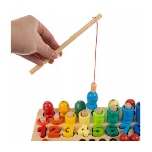 Ξύλινο Εκπαιδευτικό Παιχνίδι με Χρωματιστές Σφαίρες Αριθμητικά Σύμβολα και Κρίκους 30 x 30 x 7.5 cm Kruzzel 17252 - Image 4