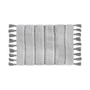 Βαμβακερό Χαλάκι Μπάνιου με Pompom 75 x 50 x 1 cm Χρώματος Γκρι 5Five Simply Smart 174631B - Image 3