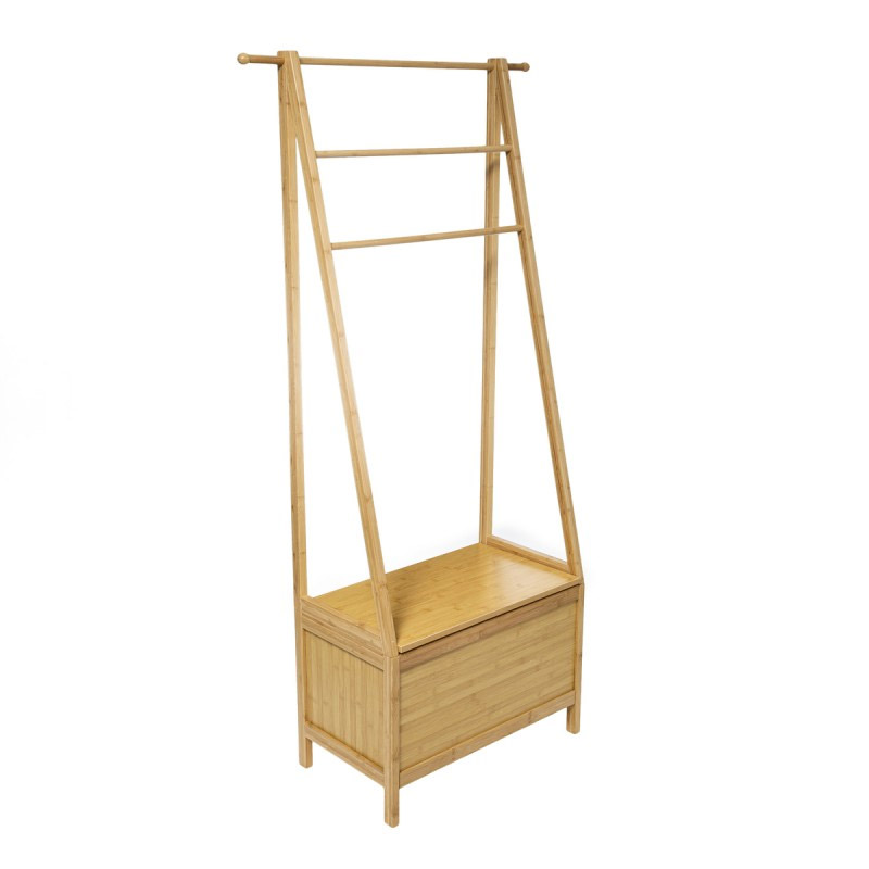 Ξύλινη Κρεμάστρα Μπάνιου από Μπαμπού με Πάγκο και Καλάθι 83 x 35 x 180 cm 5Five Simply Smart 174667 Ξύλινη Κρεμάστρα Μπάνιου από Μπαμπού με Πάγκο και Καλάθι 83 x 35 x 180 cm 5Five Simply Smart 174667