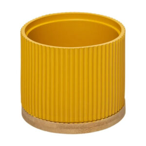 Βάση Οργάνωσης Καλλυντικών με Καθρέπτη 14 x 14 x 35 cm Χρώματος Μουσταρδί 5Five Simply Smart 174681C - Image 3