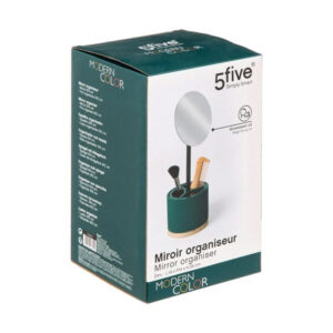 Βάση Οργάνωσης Καλλυντικών με Καθρέπτη 14 x 14 x 35 cm Χρώματος Πετρόλ 5Five Simply Smart 174681D - Image 4