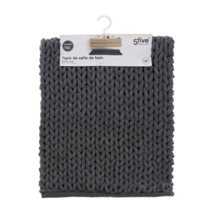 Χαλάκι Μπάνιου 120 x 50 x 2 cm Χρώματος Σκούρο Γκρι 5Five Simply Smart 174727C - Image 2