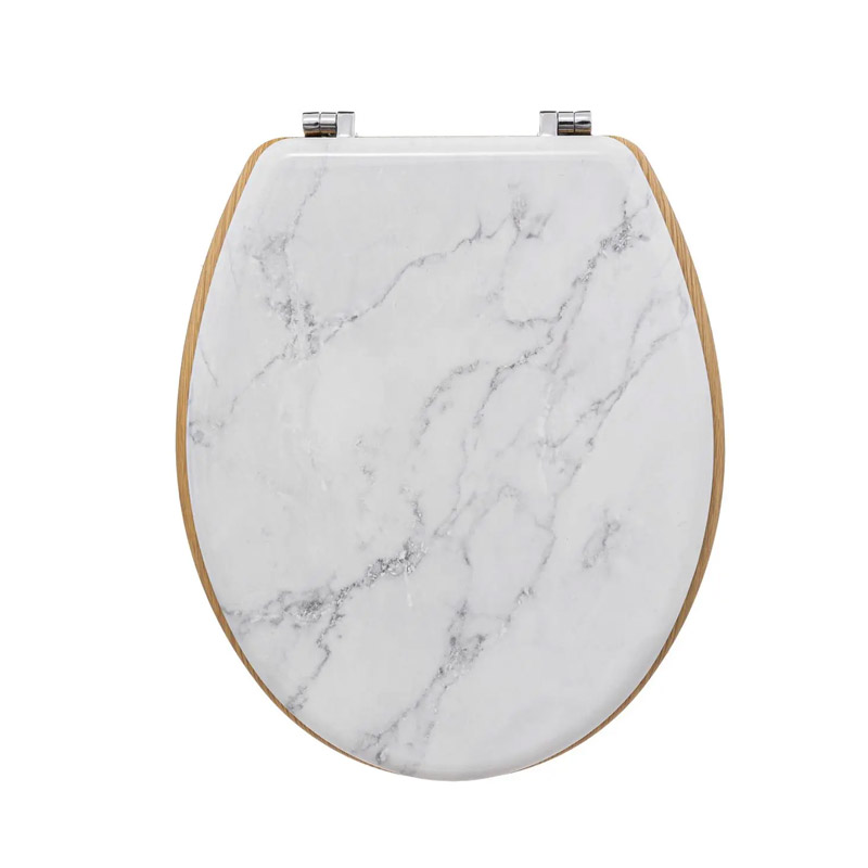 Ξύλινο Καπάκι Λεκάνης με Εφέ Μαρμάρου 36 x 46.5 x 5.3 cm 5Five Simply Smart 174791 Ξύλινο Καπάκι Λεκάνης με Εφέ Μαρμάρου 36 x 46.5 x 5.3 cm 5Five Simply Smart 174791