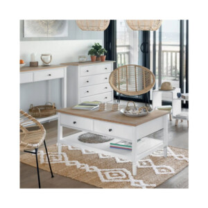 Ξύλινο Τραπέζι Σαλονιού με 4 Συρτάρια 110 x 60 x 47 cm Atmosphera 179073 - Image 3