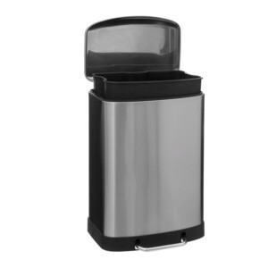 Μεταλλικός Κάδος Απορριμμάτων από Ανοξείδωτο Ατσάλι 50 Lt 5Five Simply Smart 186155A - Image 2