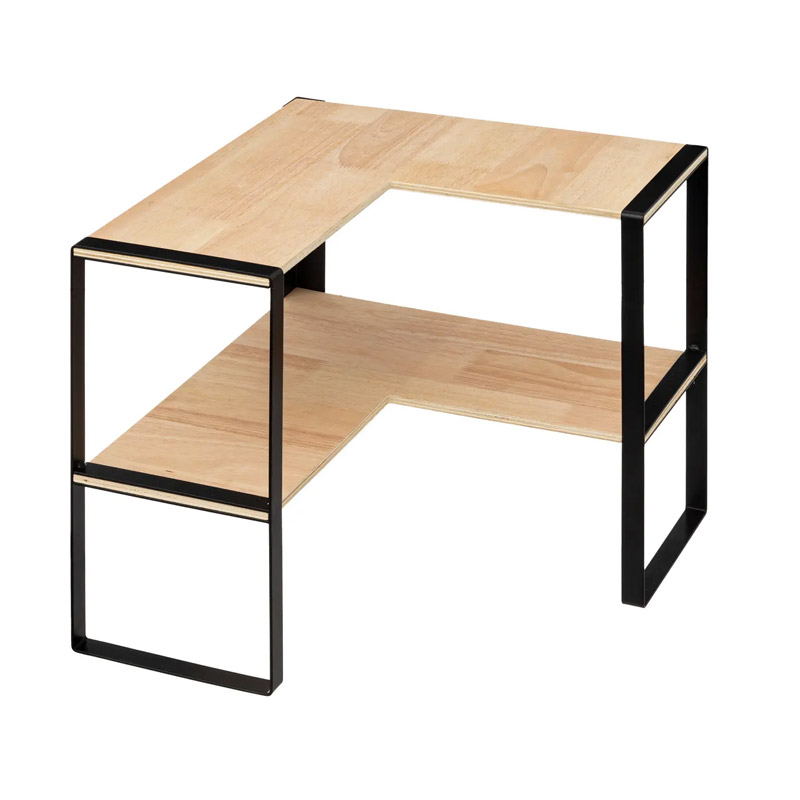 Γωνιακή Μεταλλική Ραφιέρα με 2 Ξύλινα Ράφια 40 x 40 x 35 cm 5Five Simply Smart 189866 Γωνιακή Μεταλλική Ραφιέρα με 2 Ξύλινα Ράφια 40 x 40 x 35 cm 5Five Simply Smart 189866