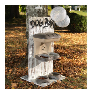 Επιτοίχια Πλαστική Ταΐστρα και Ποτίστρα Σκύλου 50 x 29 x 52 cm 2 σε 1 Χρώματος Γκρι Bama 19045 - Image 3