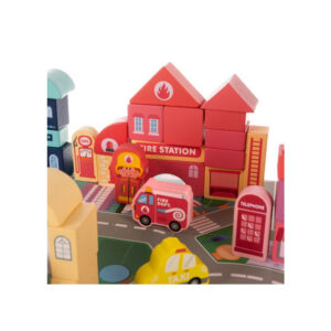 Σετ Ξύλινα Τουβλάκια City 100 τμχ Kruzzel 19159 - Image 4