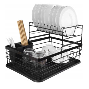 Διώροφη Μεταλλική Πιατοθήκη Στεγνωτήριο 43 x 29 x 27 cm Ruhhy 19163 - Image 4