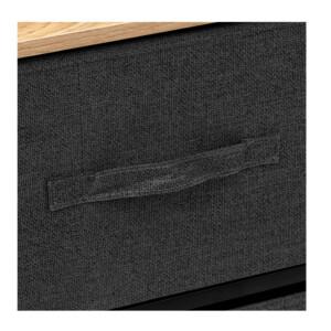 Μεταλλική Συρταριέρα με 5 Υφασμάτινα Συρτάρια 100 x 30 x 55 cm 5Five Simply Smart 193559 - Image 2