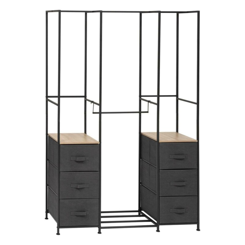 5FIVE Simply smart Μεταλλική Ντουλάπα "Tissa" 116 x 40 x 176 εκ με Ξύλινα Ράφια και Υφασμάτινα Συρτάρια 193595 5FIVE Simply smart Μεταλλική Ντουλάπα "Tissa" 116 x 40 x 176 εκ με Ξύλινα Ράφια και Υφασμάτινα Συρτάρια 193595