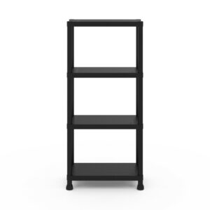 Πλαστική Ραφιέρα Αποθήκευσης με 4 Ράφια 61 x  31 x 131 cm Μαύρο 20020027 AQUILA - Image 5