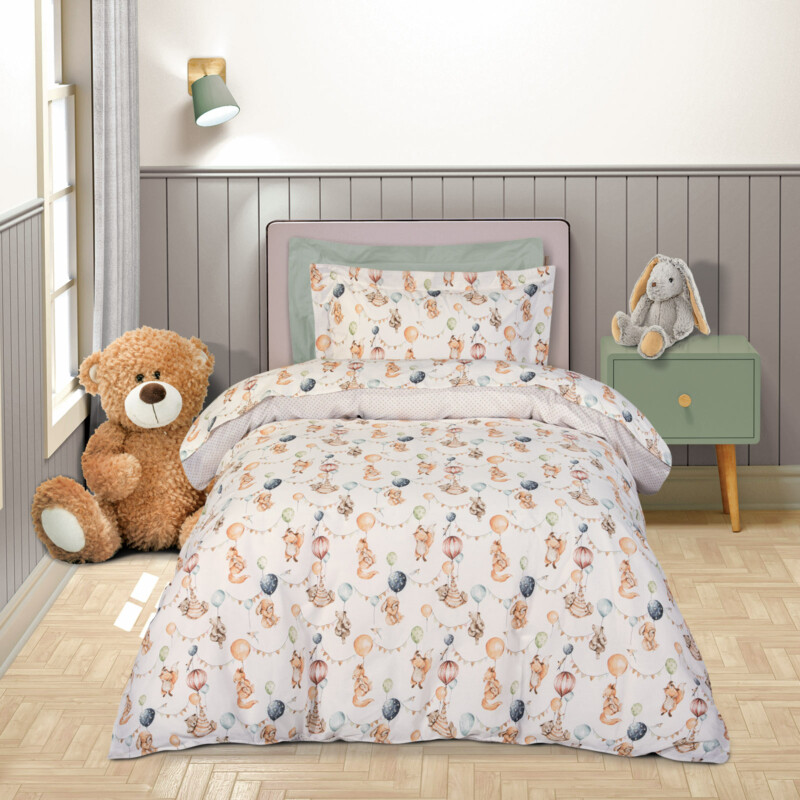 GREENWICH POLO CLUB Σετ Σεντόνια Μονά Μπεζ