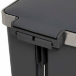 5Five Simply Smart Κάδος Απορριμμάτων με Πεντάλ και Ρόδες 45L – Γκρι με INOX Καπάκι 206764 - Image 2