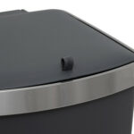 5Five Simply Smart Κάδος Απορριμμάτων με Πεντάλ και Ρόδες 45L – Γκρι με INOX Καπάκι 206764 - Image 3