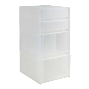 5FIVE Simply smart Πύργος Αποθήκευσης Tide N Stack με 4 Συρτάρια - Διαφανές 55x30x40εκ 212762