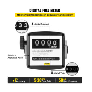 Διανομέας Πετρελαίου με Αντλία 40 Lt/min 155 W 220V VEVOR 220V40LCYB0000001V2 - Image 4