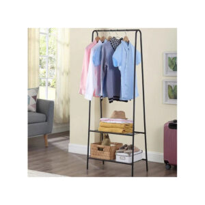 Μεταλλική Κρεμάστρα Ρούχων Δαπέδου με 2 Ράφια 60 x 34 x 153 cm Ruhhy 22258 - Image 3