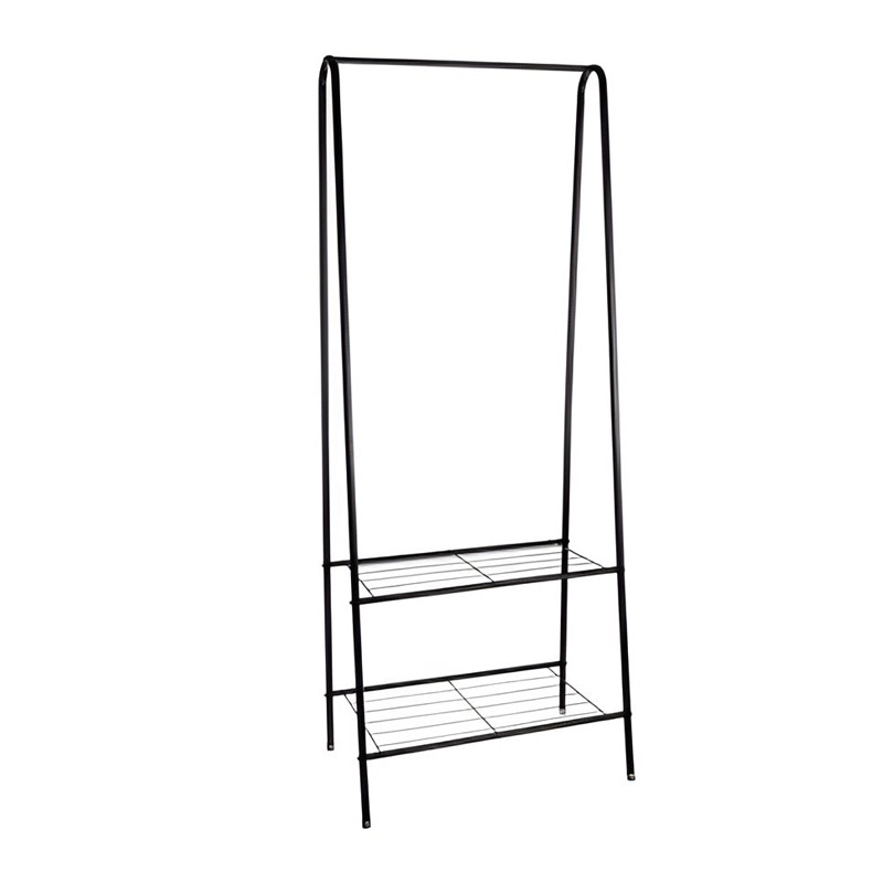 Μεταλλική Κρεμάστρα Ρούχων Δαπέδου με 2 Ράφια 60 x 34 x 153 cm Ruhhy 22258 Μεταλλική Κρεμάστρα Ρούχων Δαπέδου με 2 Ράφια 60 x 34 x 153 cm Ruhhy 22258