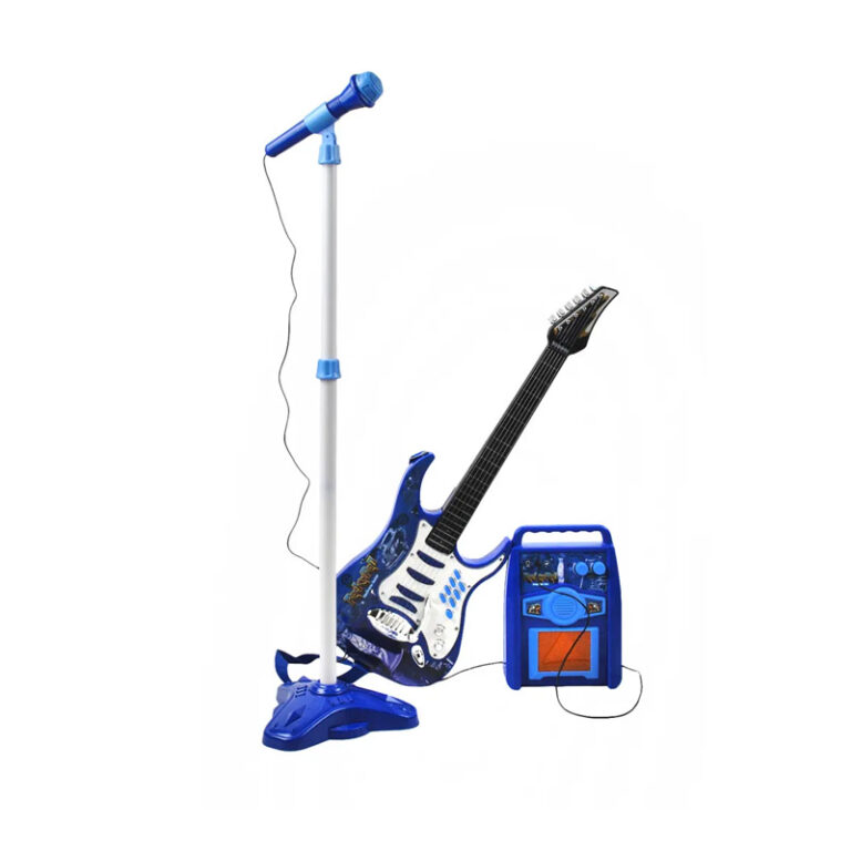 Σετ Ηλεκτρική Παιδική Κιθάρα με Τρίποδο Μικρόφωνο και Ενισχυτή Kruzzel 22409