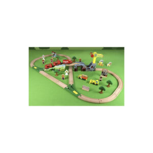 Σετ Ξύλινος Σιδηρόδρομος με Τρενάκι 57 τμχ Kruzzel 22495 - Image 4