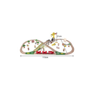 Σετ Ξύλινος Σιδηρόδρομος με Τρενάκι 57 τμχ Kruzzel 22495 - Image 5