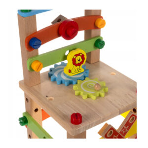 Ξύλινη Παιδική Εκπαιδευτική Πολυλειτουργική Καρέκλα 29 x 17 x 17 cm Kruzzel 22506 - Image 2