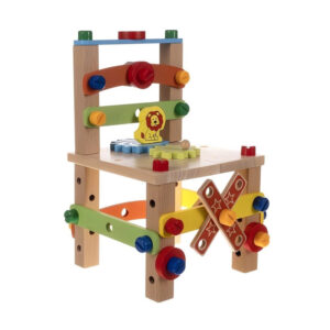 Ξύλινη Παιδική Εκπαιδευτική Πολυλειτουργική Καρέκλα 29 x 17 x 17 cm Kruzzel 22506 - Image 5