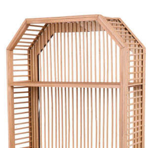 Επιτοίχια Ξύλινη Ραφιέρα με 2 Ράφια 44x12x62 cm Natural Living 225213 - Image 2