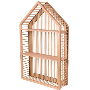 Επιτοίχια Ξύλινη Ραφιέρα με 2 Ράφια 42x12x66 cm Natural Living 225217