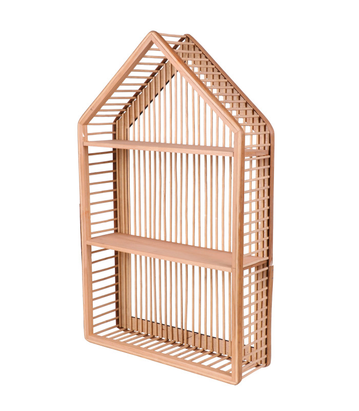 Επιτοίχια Ξύλινη Ραφιέρα με 2 Ράφια 42x12x66 cm Natural Living 225217 Επιτοίχια Ξύλινη Ραφιέρα με 2 Ράφια 42x12x66 cm Natural Living 225217