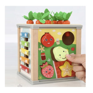 Ξύλινο Παιδικό Εκπαιδευτικό Παιχνίδι Κύβος 5 σε 1 16 x 15.5 x 15.5 cm Kruzzel 22566 - Image 3