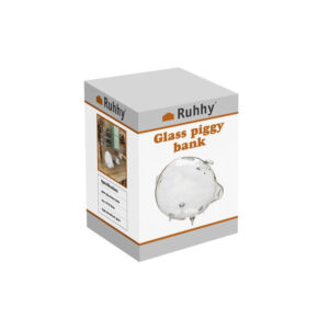 Γυάλινος Κουμπαράς Γουρουνάκι 12.5 x 18.5 x 12 cm Ruhhy 22588 - Image 3