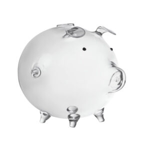 Γυάλινος Κουμπαράς Γουρουνάκι 12.5 x 18.5 x 12 cm Ruhhy 22588 - Image 4