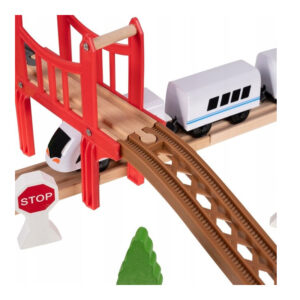 Σετ Ξύλινος Σιδηρόδρομος 3.2 m 37 τμχ Kruzzel 22646 - Image 2